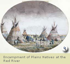Encampment of Plains Natives at the Red River