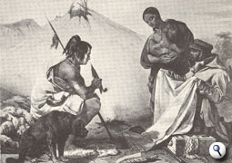 European trading with Natives