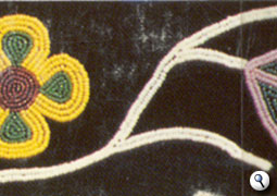 Design on an Ojibwa flint bag 