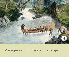 Voyageurs doing a demi-charge